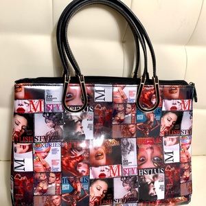 Large vinyl tote